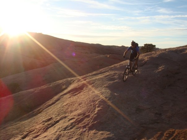 Mountain biking on the Slickrock Trail in Moab. Photo: Jared Anderton
