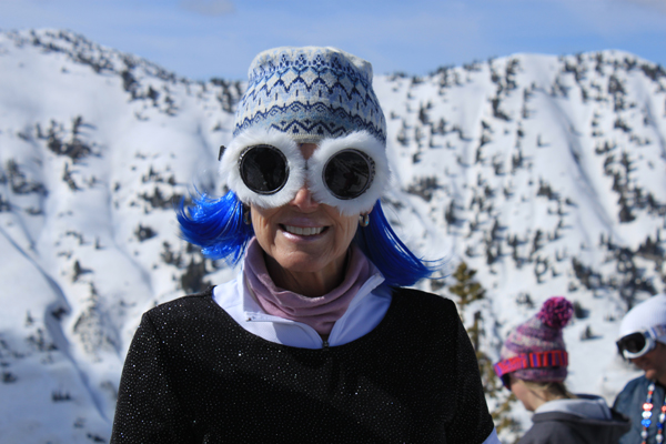 Crazy glasses are another costume staple at Alta on the final day.
