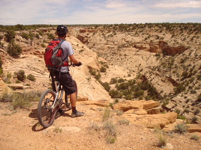 Stopping for the view is a frequent problem on the Good Water Rim Trail, as it make a long ride even longer.