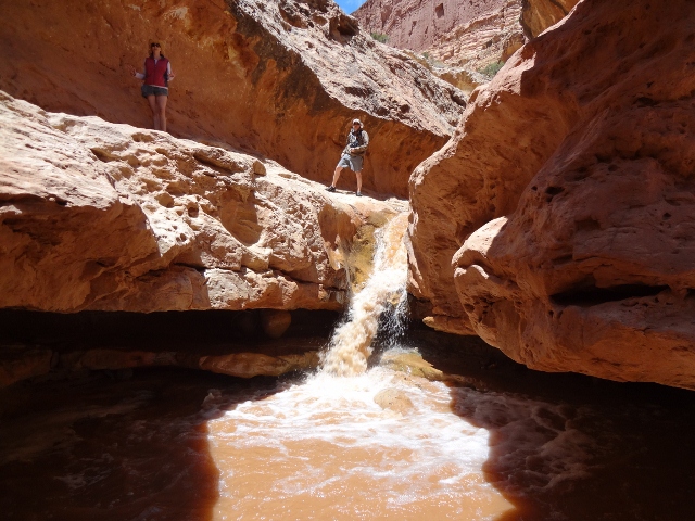 The first of three waterfalls encountered on the hike. (Photo: Ryan Malavolta - UtahOutside.com)