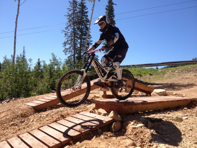 You can jump your bike this summer at the lift-served bike park at the Canyons Resort. (Photo: Jared Hargrave - UtahOutside.com)