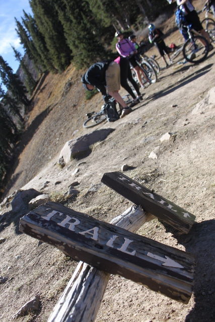 The sign at the top of Burro Pass has seen better days. A sign of things to come for bikes in the La Sal Mountains? (Photo: Jared Hargrave - UtahOutside.com)
