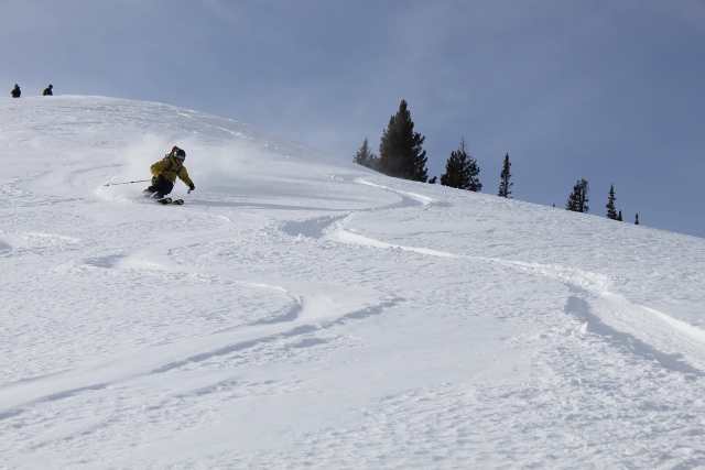 Skiing White Pine Knob. (Photo: Jared Hargrave - UtahOutside.com)