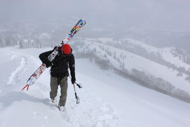Nearing the top of Millville Peak. (Skier: Chris Brown. Photo: Jared Hargrave - UtahOutside.com)