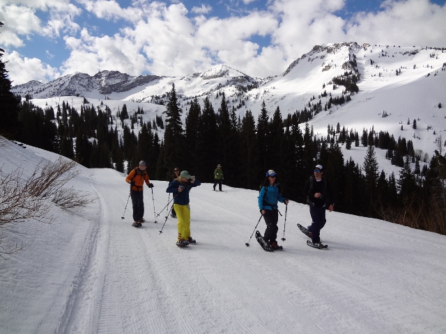 The group enjoying a beautiful day in Grizzly Gulch (photo Ryan Malavolta)
