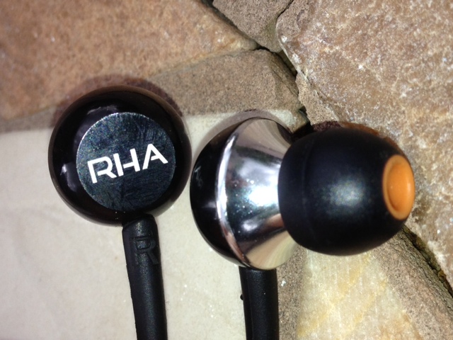 The RHA MA450i earphones with interchangeable silicone tips. (Photo: Jared Hargrave - UtahOutside.com)