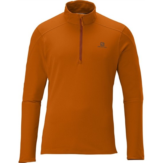 The Salomon Discovery Hz Midlayer in the Fall Orange color.