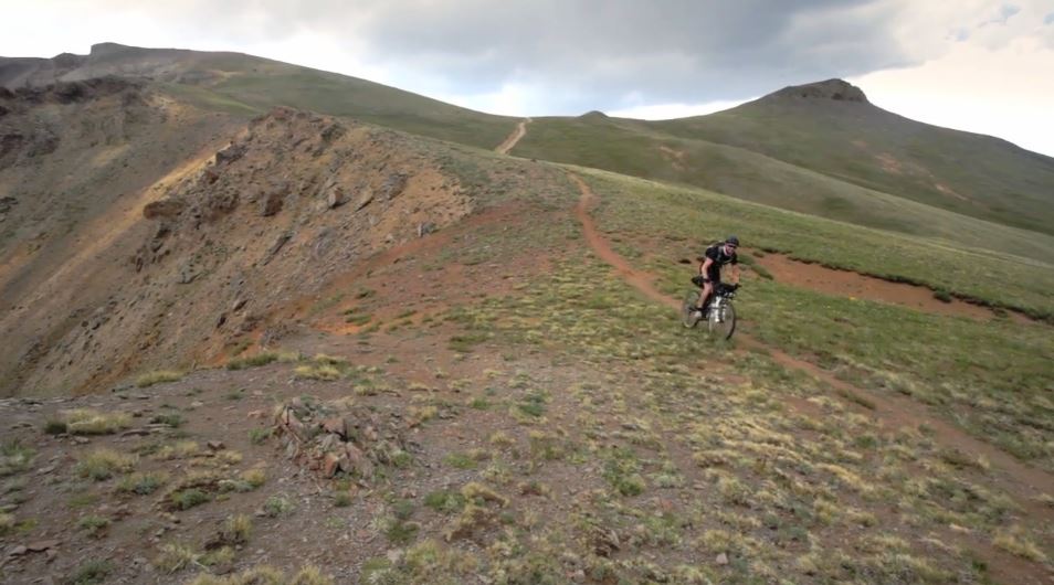 Screen capture of the video, "Colorado trail Race" by Mike DeBernardo.