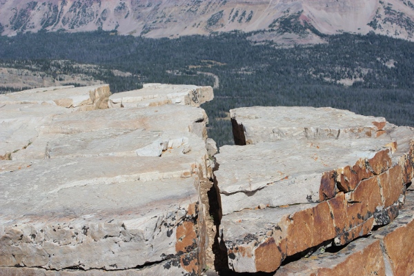 Divided rock at the summit of Bald Mountain in the High Uinta Mountains, Utah. (Photo: Dave Zook)