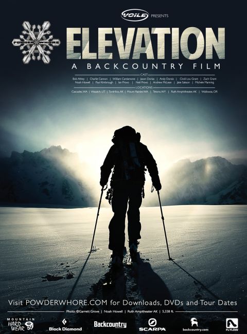 Poster for the 2013 Powderwhore Productions film, "Elevation."