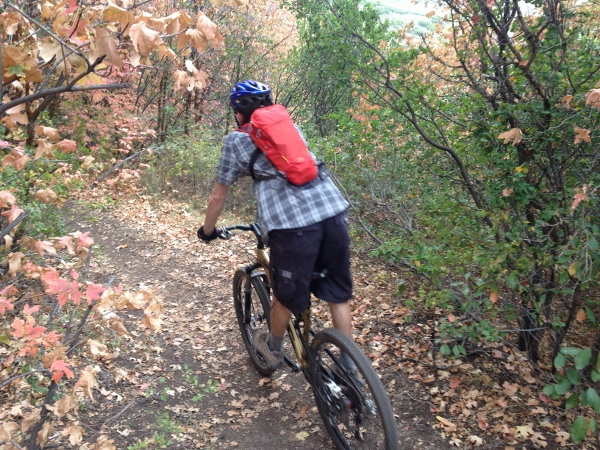 Putting the Tokul pack to the test on the trails in Park City (Photo: Todd Dinsmore)