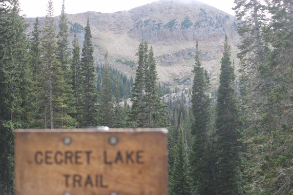 When hiking the Cecret Lake Trail, the clear as day sign will point you right where you want to go. (Photo: Dave Zook)