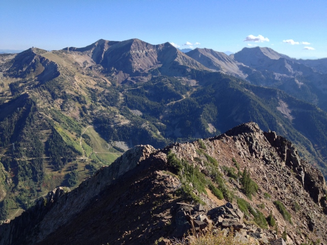 Looking south towards Snowbird, and a feel for what the trail is like. (Photo: Dave Zook)