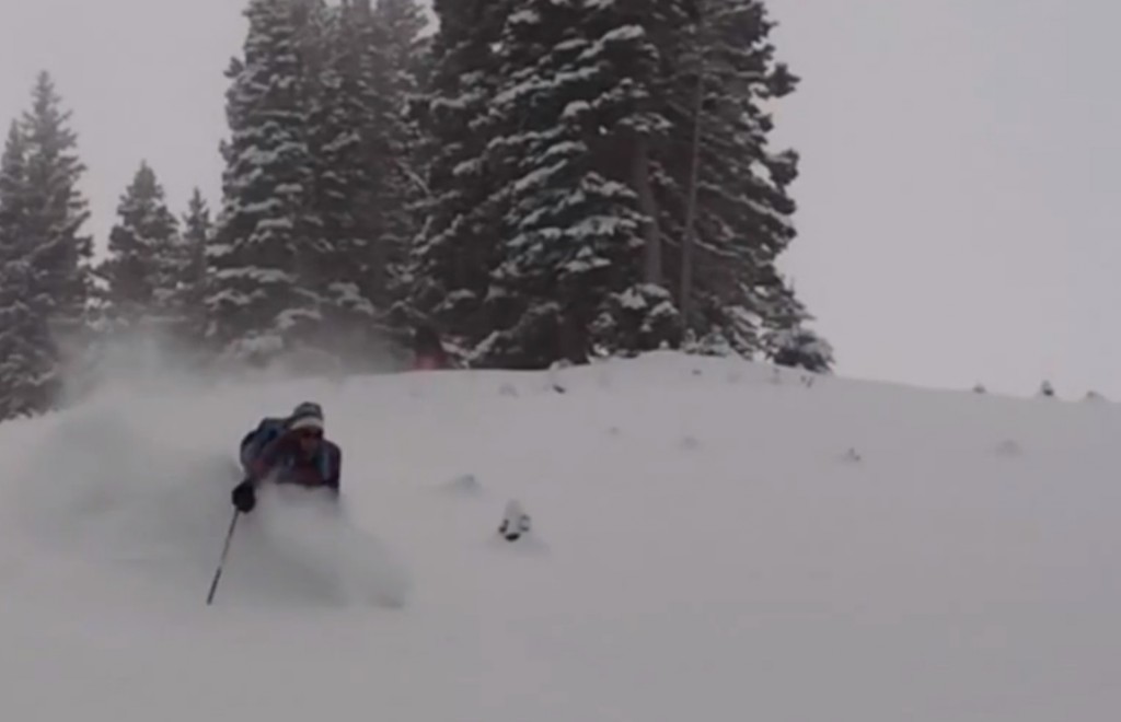Screen shot from Pre-Halloween Snowstorm at Alta.