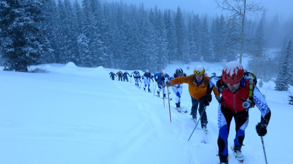 Competitors race at Brighton during the Wasatch Citizen Skimo Series. (Photo: Wasatch Citizen Skimo Series.)