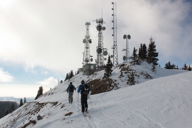 The top of Abajo Peak doesn't exactly feel like the remote backcountry as dozens of communication towers litter the summit. (Photo: Jared Hargrave - UtahOutside.com)