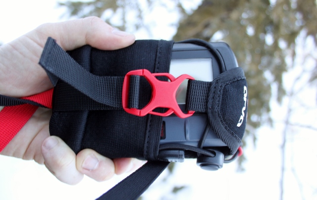The Arva Neo fits snug in the attached harness. (Photo: Jared Hargrave - UtahOutside.com)