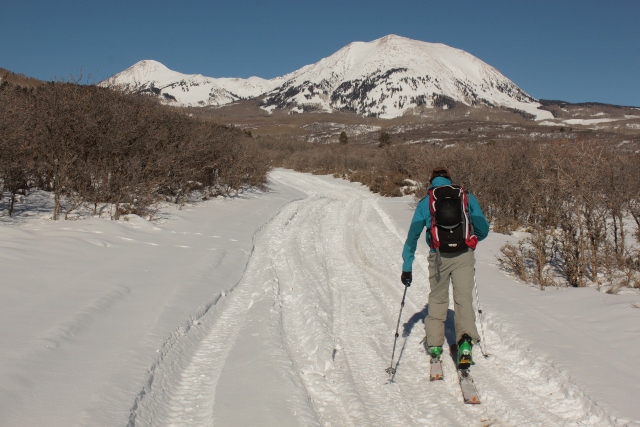 Adam Symonds ascends the La Sal Pass Road toward Mount Tukuhnikivatz and Mount Peale, enroute to South Mountain. (Photo: Jared Hargrave - UtahOutside.com)