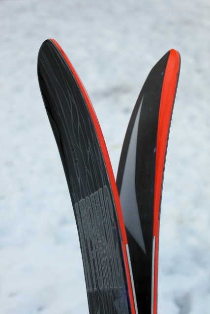 Another angle of the 2015 Bent Chetler tips with HZRN Tech. (Photo: Jared Hargrave - UtahOutside.com)