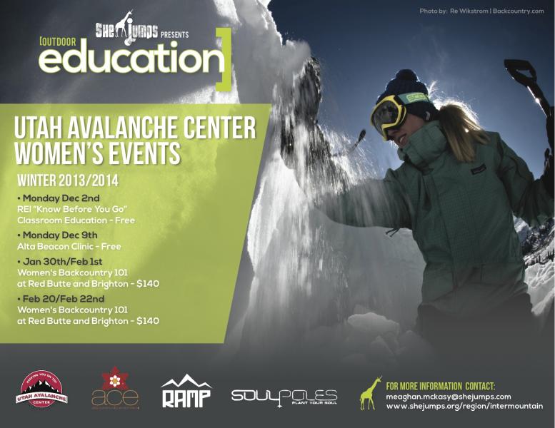The Utah Avalanche Center and SheJumps present Women's Backcountry 101.