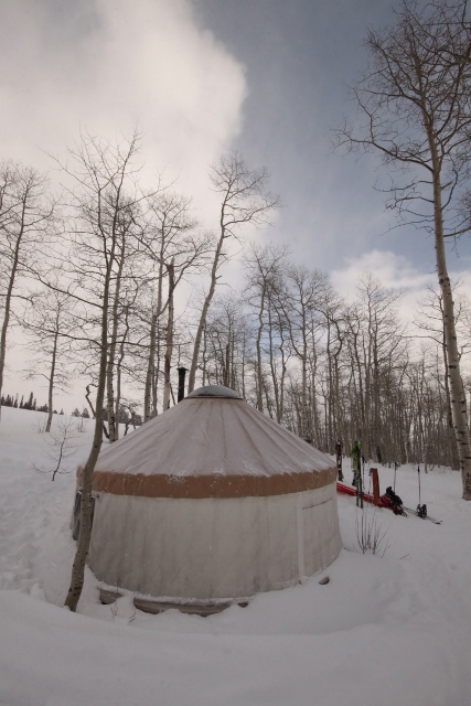 The Steam Mill Yurt is operated by Powder Ridge Ski Touring and is located in Hells Kitchen Canyon in Logan's Bear River Range. (Photo: Jared Hargrave - UtahOutside.com)