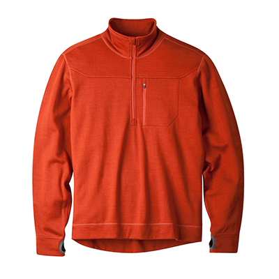 The Mountain Khakis Rendezvous Quarter Zip, merino wool sweater has worked well for backcountry skiing and spring hiking adventures. (Image: Mountain Khakis)