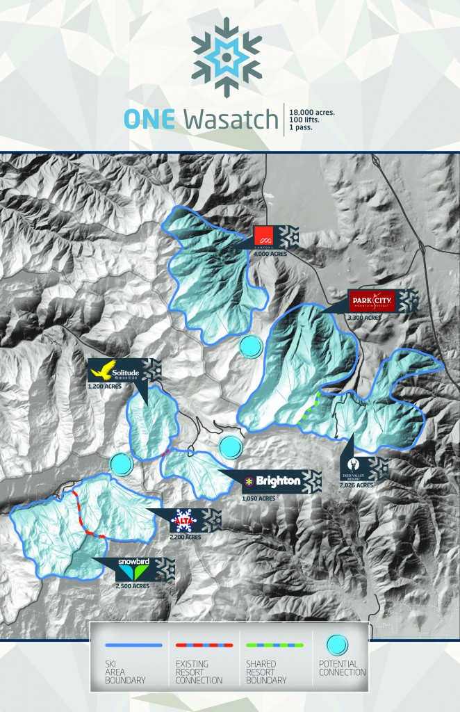 An overview map of the One Wasatch concept. (Image: Ski Utah)