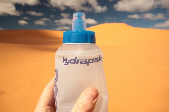 The Hydrapak SoftFlask features a screw-off lid with bite valve. (Photo: Jared Hargrave - UtahOutside.com)