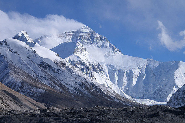 Mount Everest from Base Camp One. The Human Outreach Project, along with Snowbird, will host a fundraiser for the Sherpa families affacted by the April 18th avalanche that killed 16 Sherpas. (Photo: Rupert Taylor-Price)