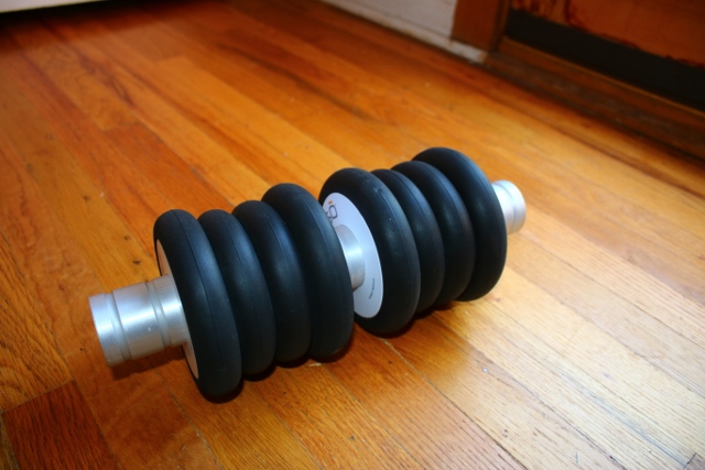 The EvoFit ensō Roller features foam rollers that are removable and adjustable for massaging sore, post-workout muscles. (Photo: Jared Hargrave - UtahOutside.com)