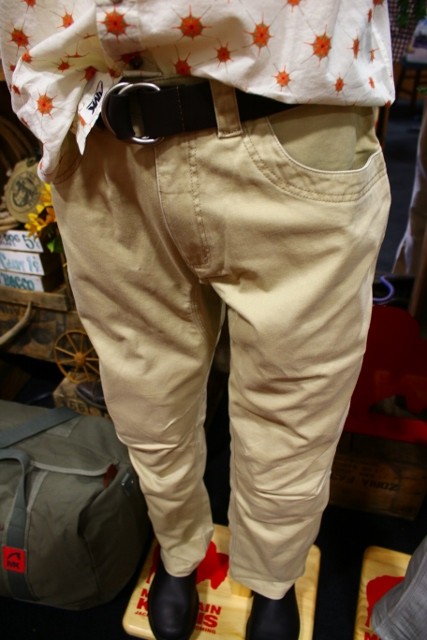 The Mountain Khakis Camber 105 Pant at Outdoor Retailer 2014 Summer Market. (Photo: Jared Hargrave - UtahOutside.com)