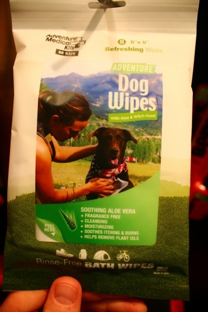 Did your pooch roll in something nasty? Break out the Dog Wipes from Adventure Medical Kits. (Photo: Jared Hargrave - UtahOutside.com)