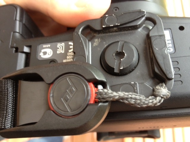 The Slide (and Clutch) are secured to the camera using an ARCA-style plate and Anchor Links that can still be used with a tripod while the strap is attached. (Photo: Jared Hargrave - UtahOutside.com)