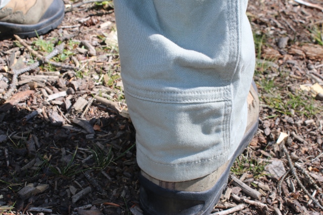 A closer look at the construction and triple stitching of the Mountain Khakis Camber 105. (Photo: Callista Pearson - UtahOutside.com)