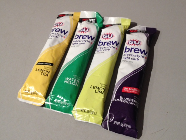 I got to sample 4 flavors of GU Brew electrolyte sport drink mix in single-serve packs for review.  (Photo: Jared Hargrave - UtahOutside.com)