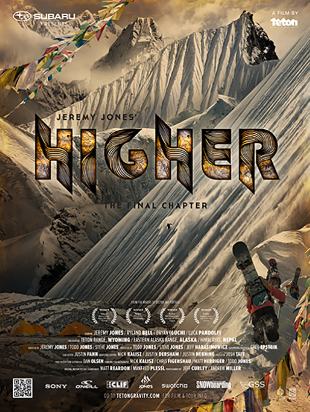 Movie poster for Jeremy Jones' "Higher." (Image: Teton Gravity Research.)