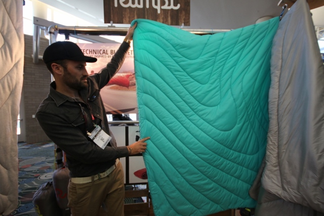 The Rumpl Puffy Blanket has the technical features of a down sleeping bag, but in a more home-friendly blanket. (Photo: Jared Hargrave - UtahOutside.com)