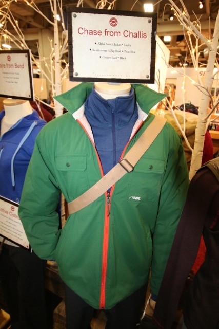 The Mountain Khakis Alpha Switch Jacket at Outdoor Retailer 2015 Winter Market. (Photo: Jared Hargrave - UtahOutside.com)