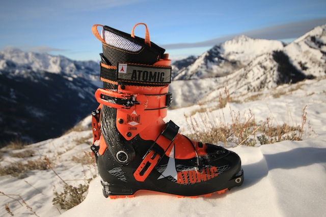 First look at the Atomic Backland Carbon boot in all its glory atop Reynolds Peak in Utah's Wasatch Mountains. (Photo: Jared Hargrave - UtahOutside.com)