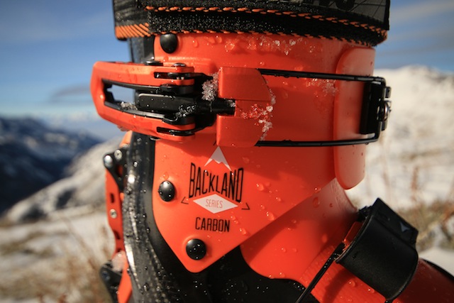 A close-up look at the upper cuff of the Atomic Backland Carbon. (Photo: Jared Hargrave - UtahOutside.com)