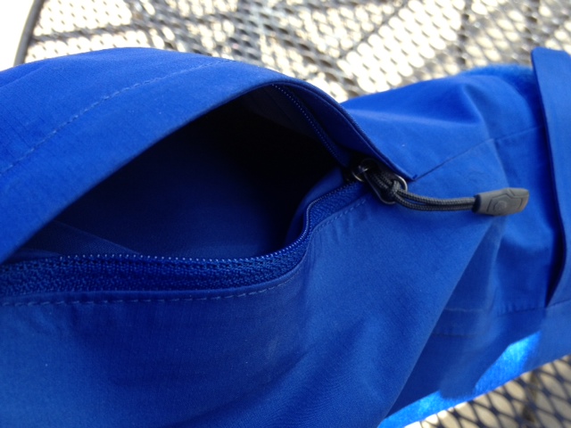 The Minalist Jacket has numerous pockets, including this small pocket on the left sleeve. (Photo: Jared Hargrave - UtahOutside.com)