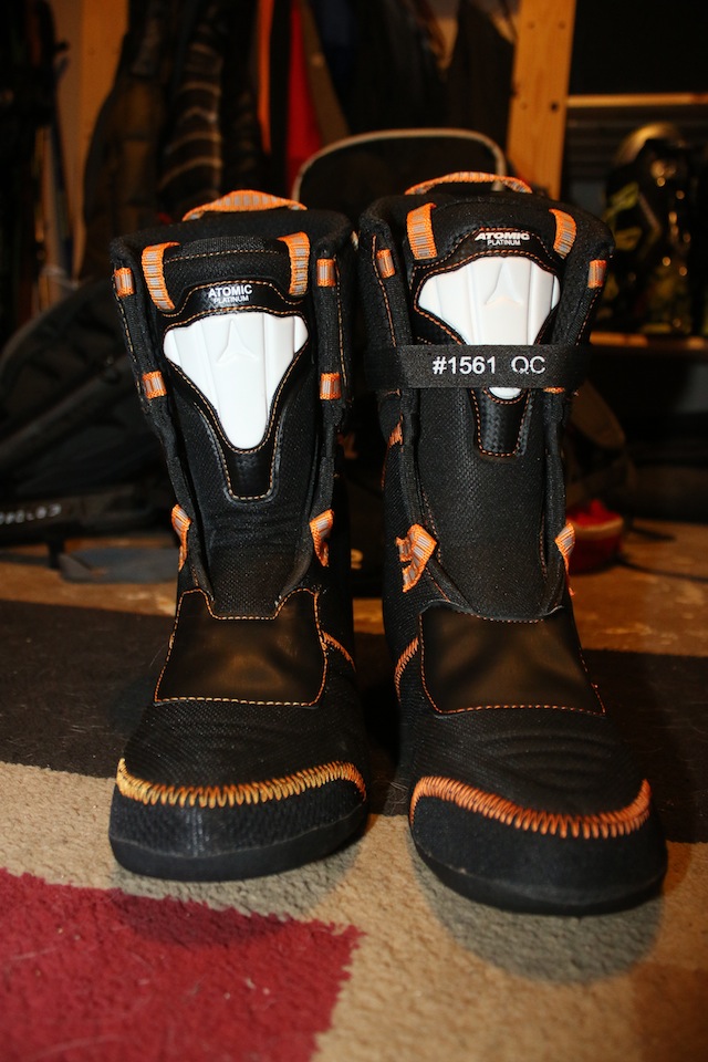 The prototype liners (left) alongside the production liners (right) of the Atomic Backland boots. (Photo: Jared Hargrave - UtahOutside.com)