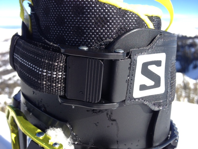 I really like the cuff strap on the Salomon MTN LAB. They stay in place better than velcro, and are easier to micro-adjust for the perfect amount of tightness. (Photo: Jared Hargrave - UtahOutside.com)