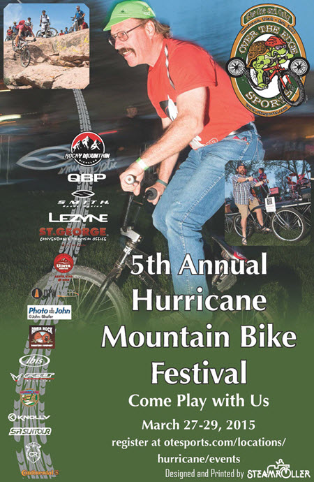 Poster for the 2015 Hurricane Mountain Bike Festival.