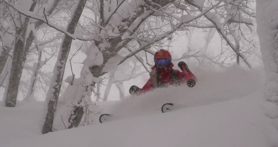 Screen grab from the new ski movie series, "Migrations" from Stellar Adventure Media.