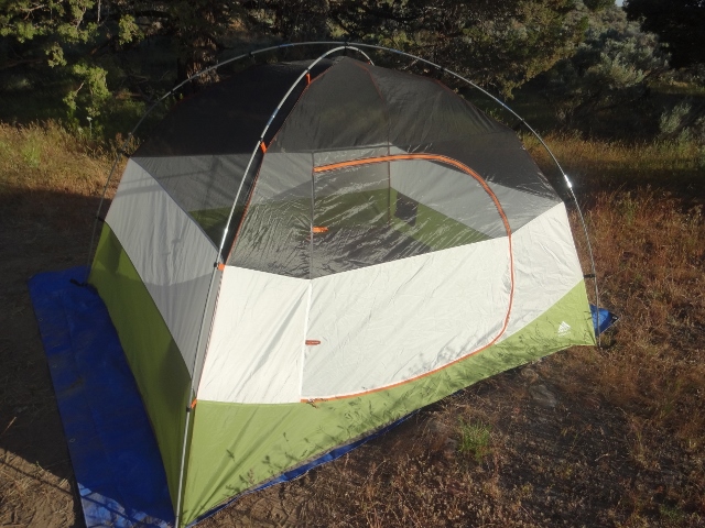 The Kelty Discover 4 tent sets up easily, has plenty of space, and won't break the bank (photo: Todd Dinsmore)