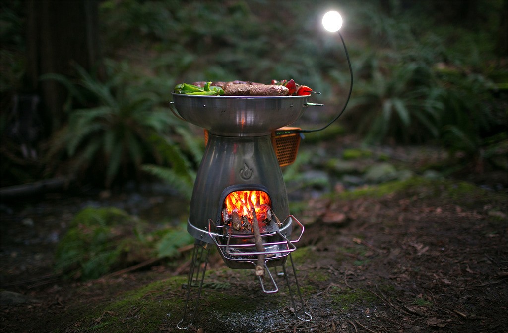 The BioLite Base Camp brings amazing technology to your camp stove. Dad will love it. 