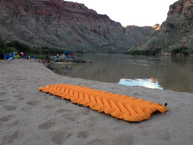 We review the Klymit Insulated Static V Lite camping pad, seen here on the shores of the Colorado River. (Photo: Jared Hargrave - UtahOutside.com)