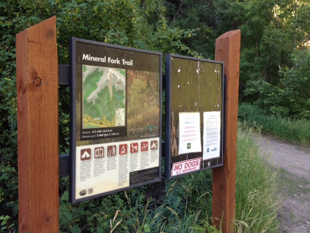 The Mineral Fork hiking trail begins 6.1 miles up Big Cottonwood Canyon on the south side of the road. The trailhead is well signed. (Photo: Jared Hargrave - UtahOutside.com)