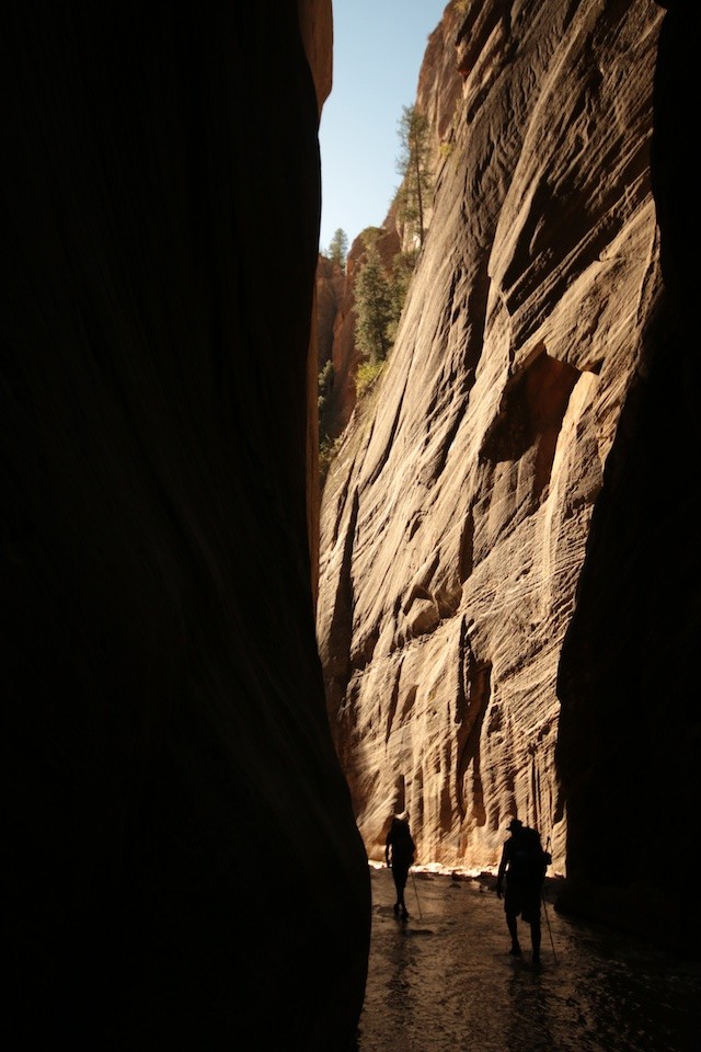 Just before the camp sites, the canyon tightens into "mini narrows." (Photo: Jared Hargrave - UtahOutside.com)